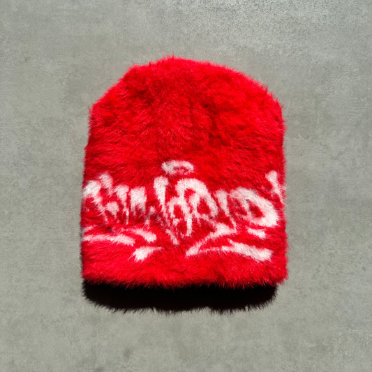Red Satin Lined Mohair Lil World Beanie